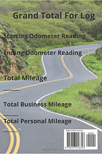 Mileage LogBook: 2000 Trips Mileage Log Journal For Business And Personal Taxes