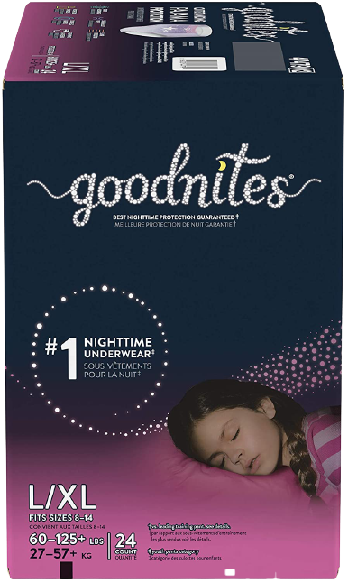 Goodnites Goodnites Bedwetting Underwear for Girls, L/XL, 24 Ct, 24 Count