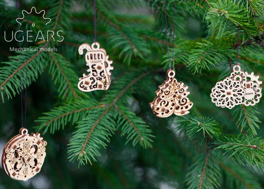 UGEARS U-FIDGETS HAPPY NEW GEARS