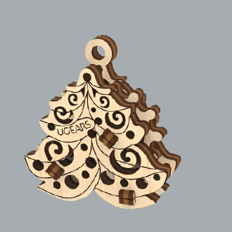 UGEARS U-FIDGETS HAPPY NEW GEARS