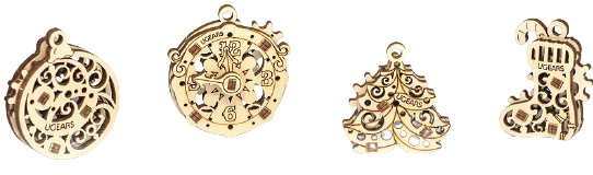 UGEARS U-FIDGETS HAPPY NEW GEARS