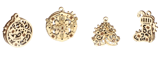 UGEARS U-FIDGETS HAPPY NEW GEARS