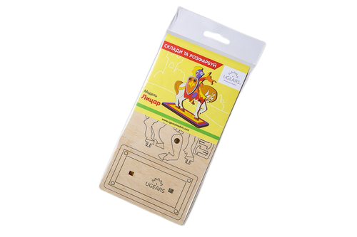 Natural Wood Knight 3D Wooden STEM Learning Coloring and Painting Model