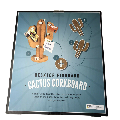 The Original Fun Workshop Desktop Pinboard Cactus CorkBoard