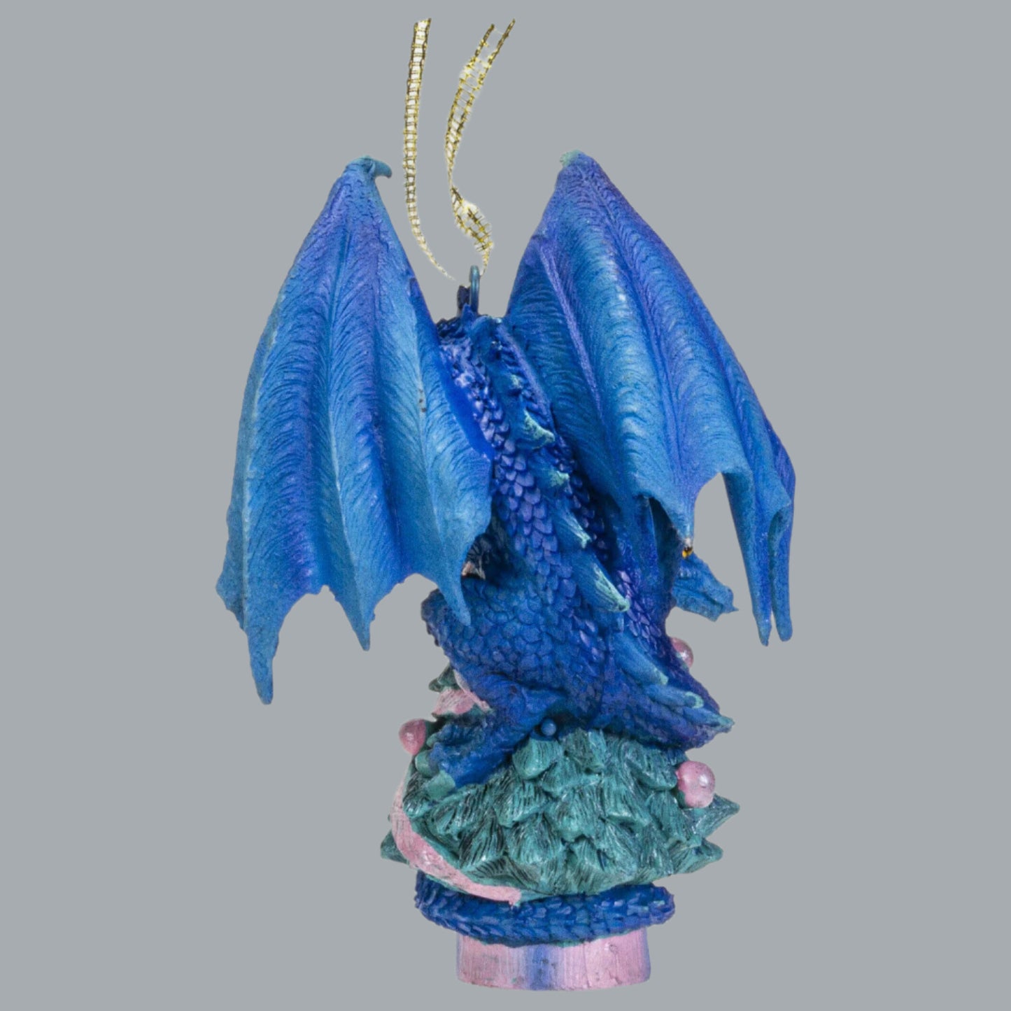 Blue Dragon on Christmas Tree Ornament
